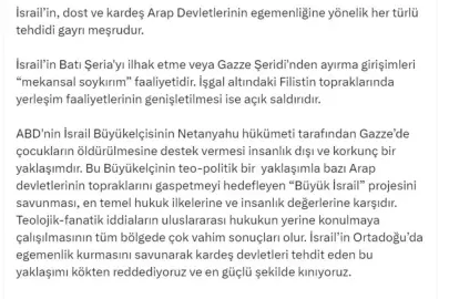 AK Parti'li Çelik: İsrail'in Filistin toprakları üzerinde hiçbir hakkı ve egemenliği yoktur