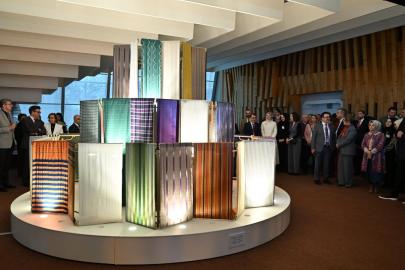 Avrupa Konseyi'nde Türkiye Dokuma AtlasıKumaşın Hafızası sergisinin açılışı yapıldı