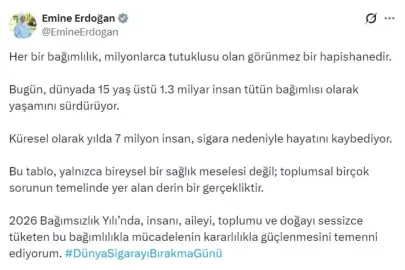 Emine Erdoğan: Sigara, toplumsal birçok sorunun temelinde yer alan derin bir gerçekliktir