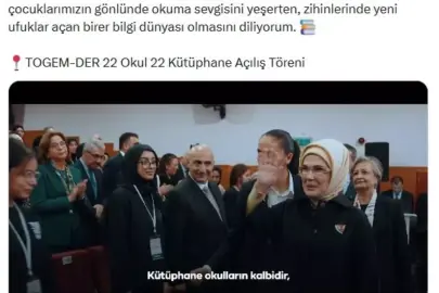 Emine Erdoğan'dan, '22 Okula 22 Kütüphane' programı paylaşımı