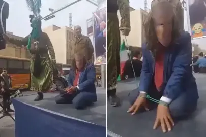 Komşu ülkede kaydedilen görüntü gündeme bomba gibi düştü