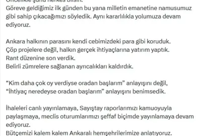 Mansur Yavaş: 'Baskılar Bizi Yolumuzdan Alamaz'