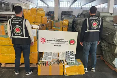 Mersin'de kaçakcılık operasyonu: 116 bin saat ele geçirildi!