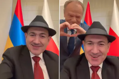 Paşinyan ve Tusk'tan ezber bozan video, eğlenceleri anlarını paylaştılar