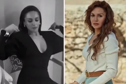 Sahra Şaş'ın dekoltesine ekipten jet müdahale