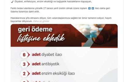 36 ilaç daha SGK'nın geri ödeme listesinde