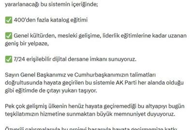 AK Parti'li Öğütken: Dijital Eğitim Yönetim Sistemi'ni hayata geçirdik