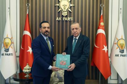 AK Parti'li Zorlu, "Türk Dünyasının Ortak Mirası Nevruz" kitabını Cumhurbaşkanı Erdoğan'a takdim etti