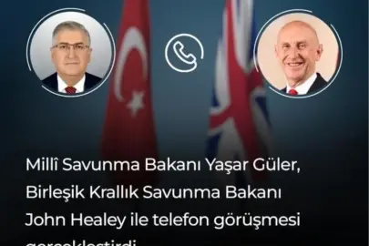 Bakan Güler, İngiliz mevkidaşı ile telefonda görüştü