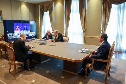 Cevdet Yılmaz, Çevrimiçi Liderler Toplantısı'na Katıldı