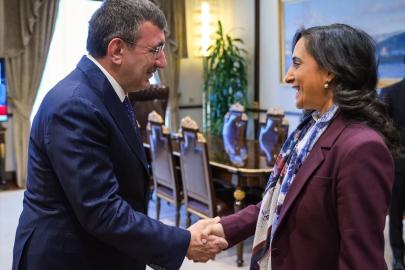 Cumhurbaşkanı Yardımcısı Yılmaz, Kanada Dışişleri Bakanı Anand'ı kabul etti Açıklaması