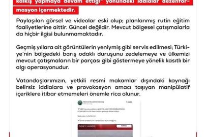 DMM'den ABD'ye ait bombardıman uçaklarının İncirlik Üssü'nü kullandığı iddialarına yalanlama