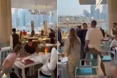 Dubai'de Ramazan topunu İran füzesi sanan turistler ne yapacağını şaşırdı