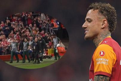 Galatasaray'ın yıldızı Noa Lang için talihsiz an! Sedyeyle çıktı, maça devam edemedi