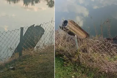 Hatay'da düşürülen füzeden ilk görüntü