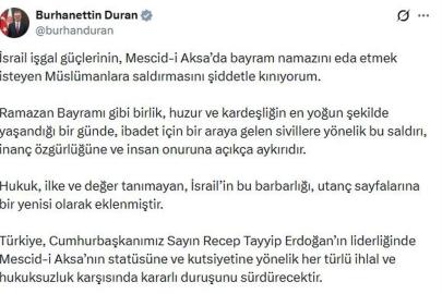 İLETİŞİM Başkanı Duran: İsrail'in Mescid-i Aksa'daki Saldırısını Kınıyorum