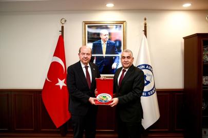 KKTC 5. Cumhurbaşkanı Ersin Tatar, ADÜ'yü ziyaret etti