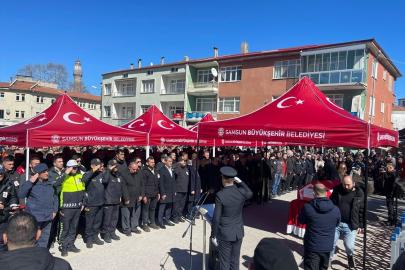 Mardin'de kalp krizi sonucu hayatını kaybeden polis memuru Ladik'te toprağa verildi