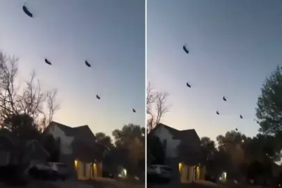 Neler oluyor? ABD'de kaydedilen görüntü büyük merak uyandırdı