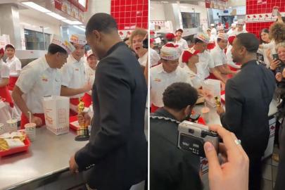 Oscar'ı kazandı, kutlamayı burgercide yaptı