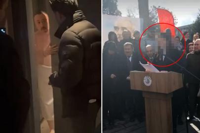 Özkan Yalım, birlikte basıldığı genç kadına açılış sunumunu yaptırmış