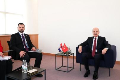 TBMM Başkanı Kurtulmuş, Boşnak Ulusal Azınlık Konseyi Başkanı Hodzic'i kabul etti