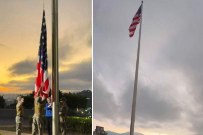 Venezuela'da ABD bayrağı 7 yıl aradan sonra yeniden büyükelçilik gönderine çekildi