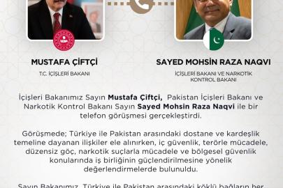 Bakan Çiftçi, Pakistanlı mevkidaşı Naqvi ile görüştü