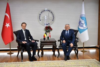 Belçika'nın Ankara Büyükelçisi Van de Velde, Başkan Büyükkılıç'ı ziyaret etti