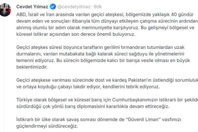 Cevdet Yılmaz: Geçici ateşkesi memnuniyetle karşılıyoruz