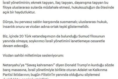 CHP Genel Başkanı Özgür Özel'den İsrail'e sert tepki