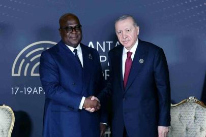 Cumhurbaşkanı Erdoğan, Kongo Demokratik Cumhuriyeti Cumhurbaşkanı Tshisekedi ile görüştü