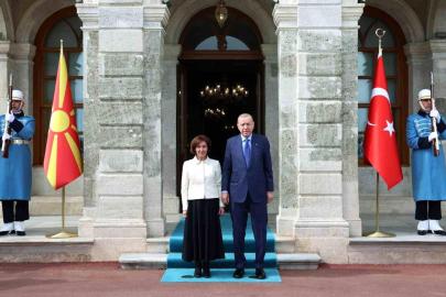 Cumhurbaşkanı Erdoğan, Kuzey Makedonya Cumhurbaşkanı Davkova ile görüştü