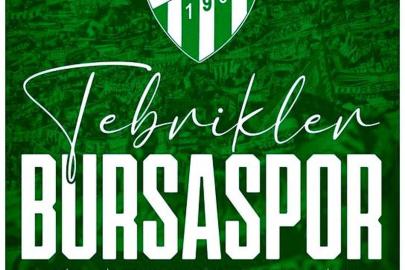 Cumhurbaşkanı Erdoğan'dan Bursaspor'a tebrik mesajı