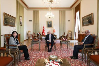 TBMM Başkanı Kurtulmuş, DEM Parti'li Buldan ve Sancar'ı kabul etti