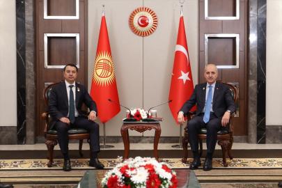 TBMM Başkanı Kurtulmuş, Kırgızistan Jogorku Keneş Başkanı Mamataliyev ile görüştü