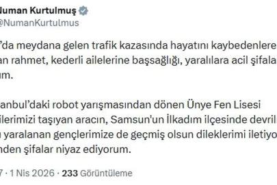 TBMM BAŞKANI KURTULMUŞ'TAN TAZİYE MESAJI