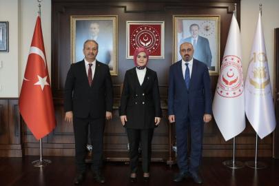 Aile ve Sosyal Hizmetler Bakanı Göktaş, Sağlık-Sen Genel Başkanı Doğan ile görüştü