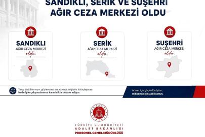 Bakan Gürlek: "Sandıklı, Serik ve Suşehri Ağır Ceza Mahkemelerini kurduk"