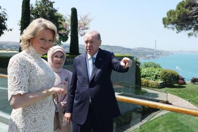 Cumhurbaşkanı Erdoğan, Belçika Kraliçesi'ni kabul etti