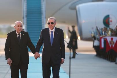 Cumhurbaşkanı Erdoğan, Cezayir Cumhurbaşkanı Tebbun'u karşıladı