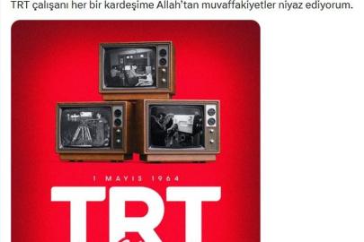 Cumhurbaşkanı Erdoğan: TRT'mizin 62'nci kuruluş yıl dönümünü tebrik ediyorum