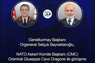 Genelkurmay Başkanı Bayraktaroğlu, NATO Askeri Komite Başkanı Dragone ile görüştü