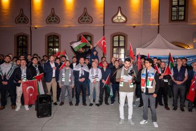 Sakarya'da İsrail güçlerinin Küresel Sumud Filosu'na saldırısına tepki gösterildi
