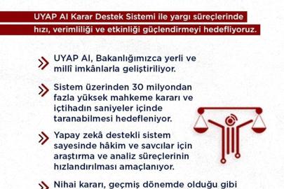 Yargıda yeni dönem: UYAP AI Karar Destek Sistemi geliyor