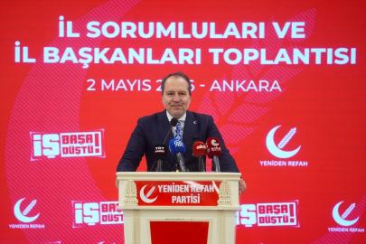 Yeniden Refah Partisi Genel Başkanı Erbakan, partisinin il başkanları toplantısında konuştu Açıklaması