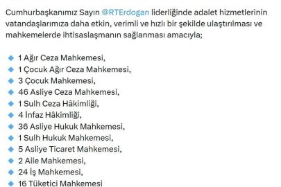 Adalet Bakanı: 140 yeni mahkeme kuruldu
