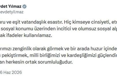 Cevdet Yılmaz: İnsan onuru ve eşit vatandaşlık esastır