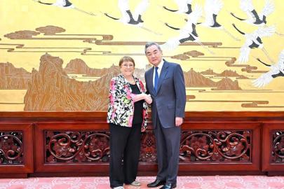 Çin Dışişleri Bakanı Wang, BM Genel Sekreterliği Adayı Bachelet ile Görüştü