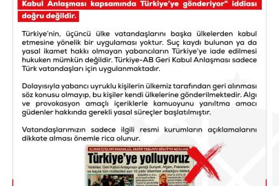 DMM: 'Almanya kaçak mültecileri Türkiye'ye gönderiyor' iddiası doğru değil